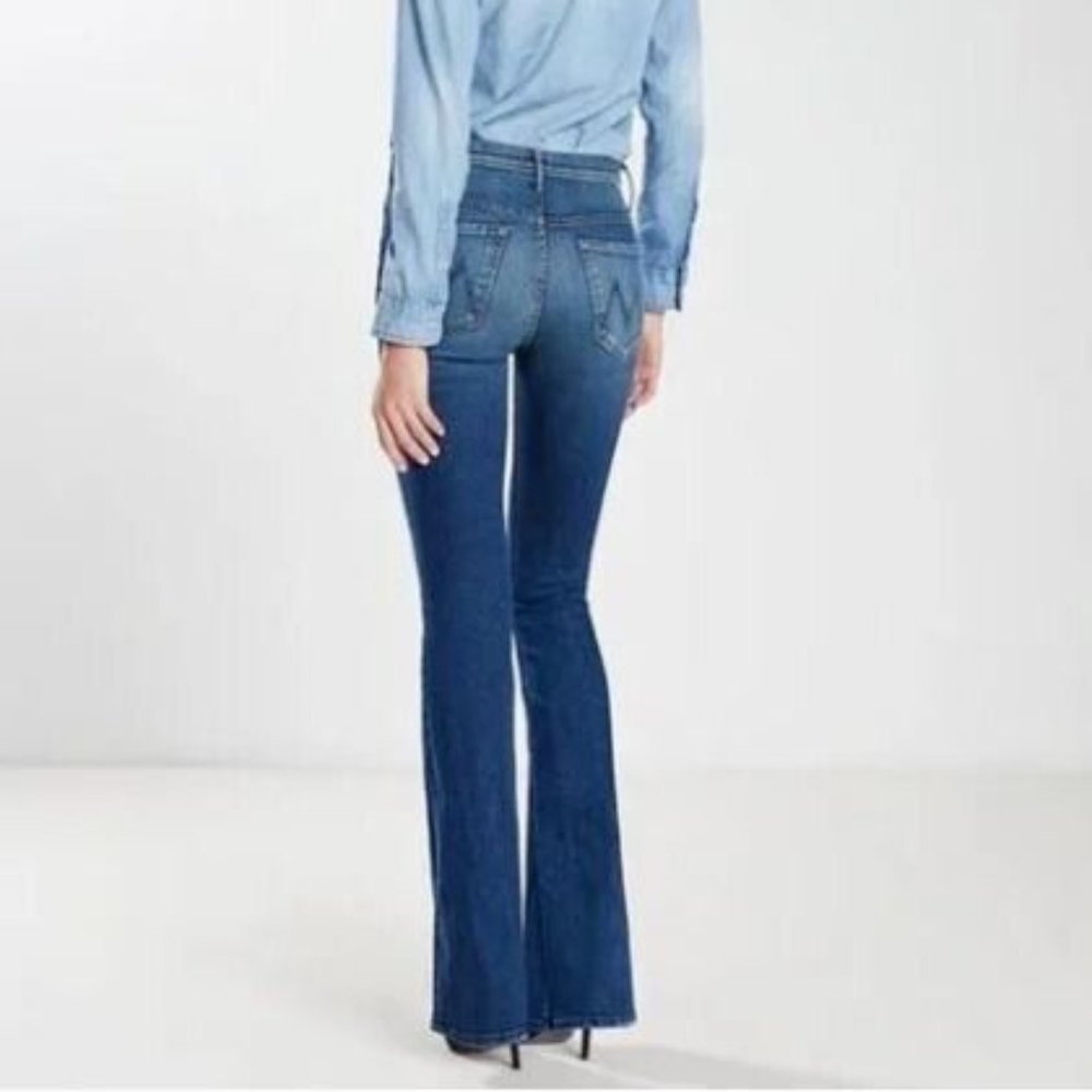 MOTHER Denim Size 26 The Cruiser Flare Jeans in Devil in a Blue Suit Wash